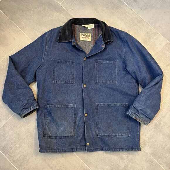 VTG Walls Blizzard Pruf Denim Barn Coat – Men’s XL Blanket lined- Work jacket - Picture 1 of 13